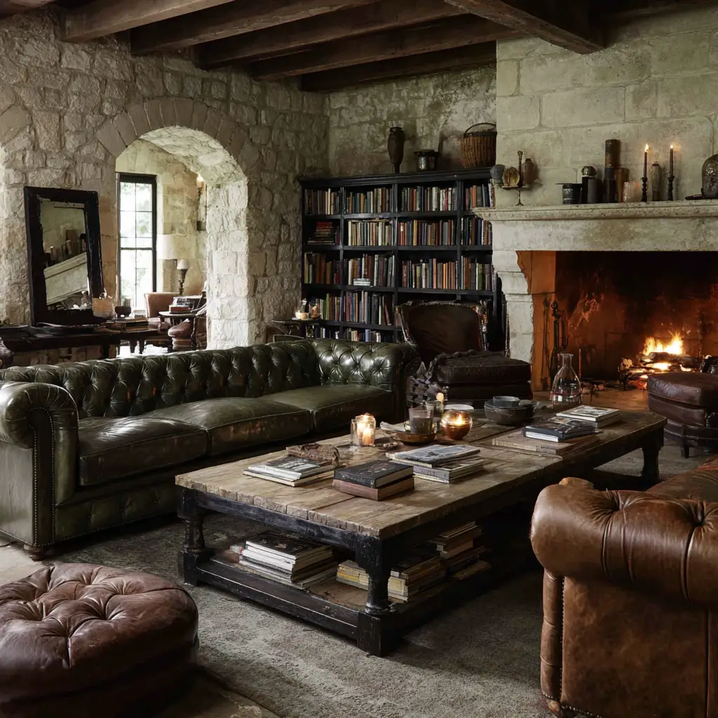 Try a Tufted Leather Chesterfield