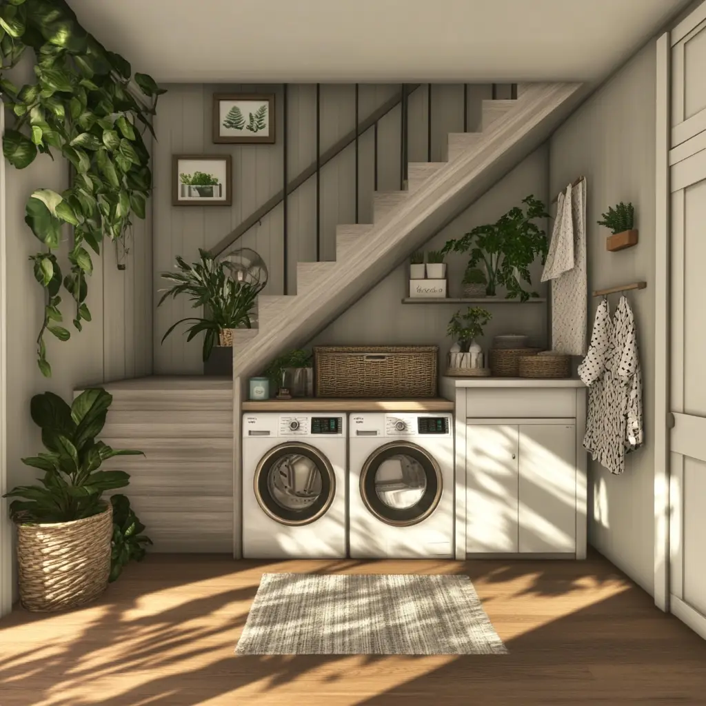 Under-the-Stairs Laundry Nook