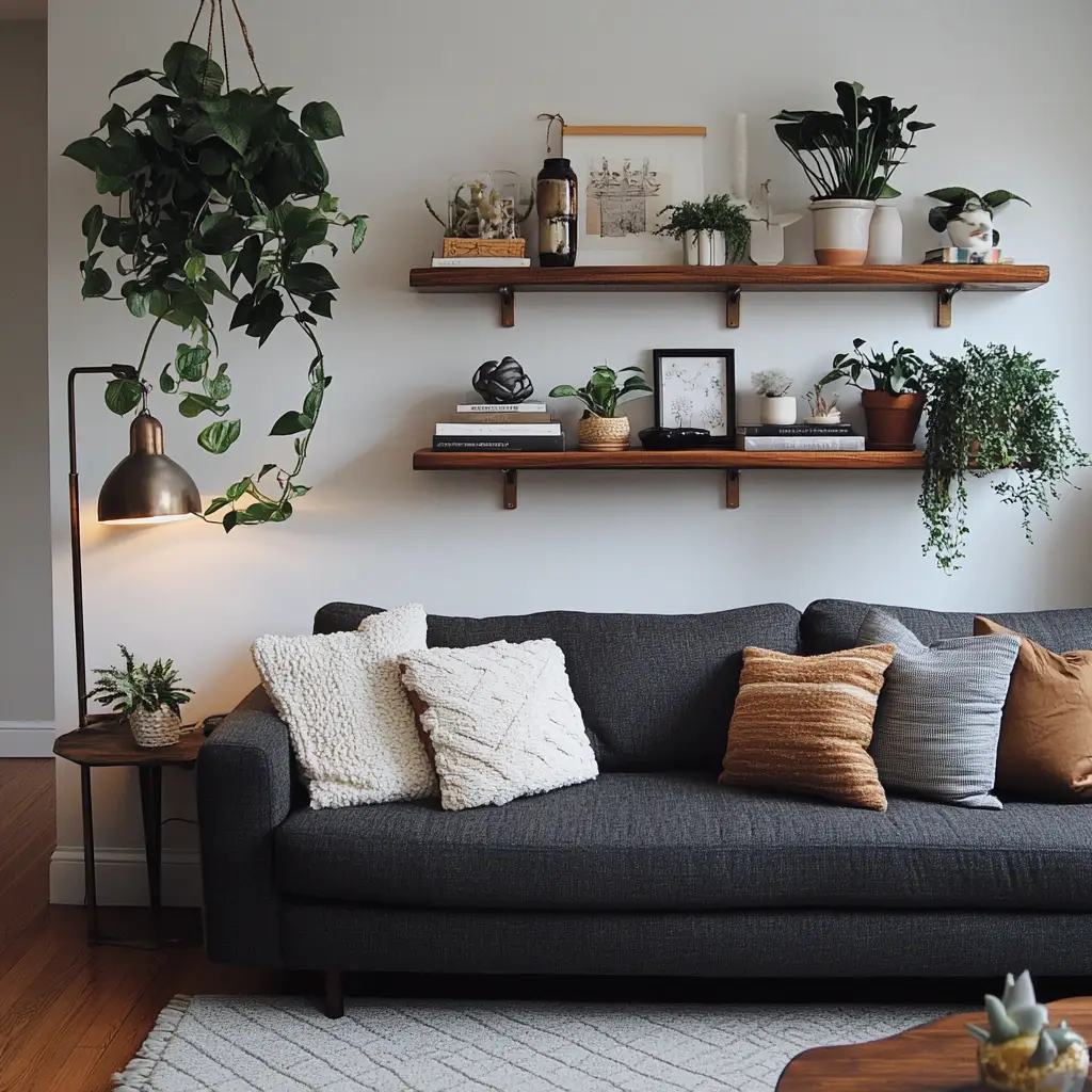 Use Floating Shelves for Vertical Styling