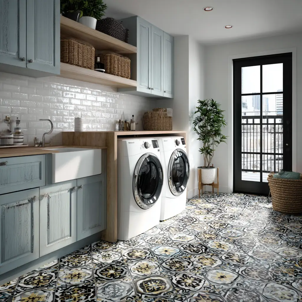 Use Peel-and-Stick Floor Tiles