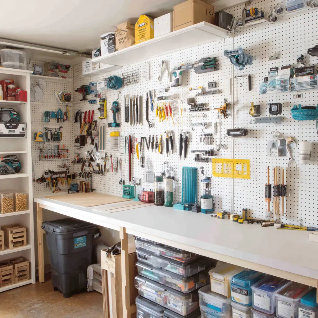 Use Pegboards for Tools and Supplies