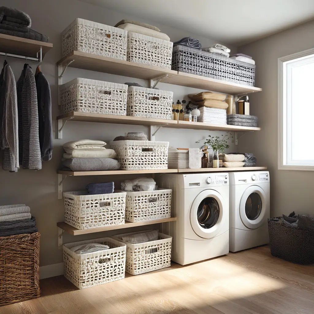 Use Stackable Laundry Baskets