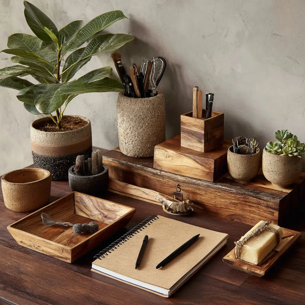 Use Wooden Desk Accessories