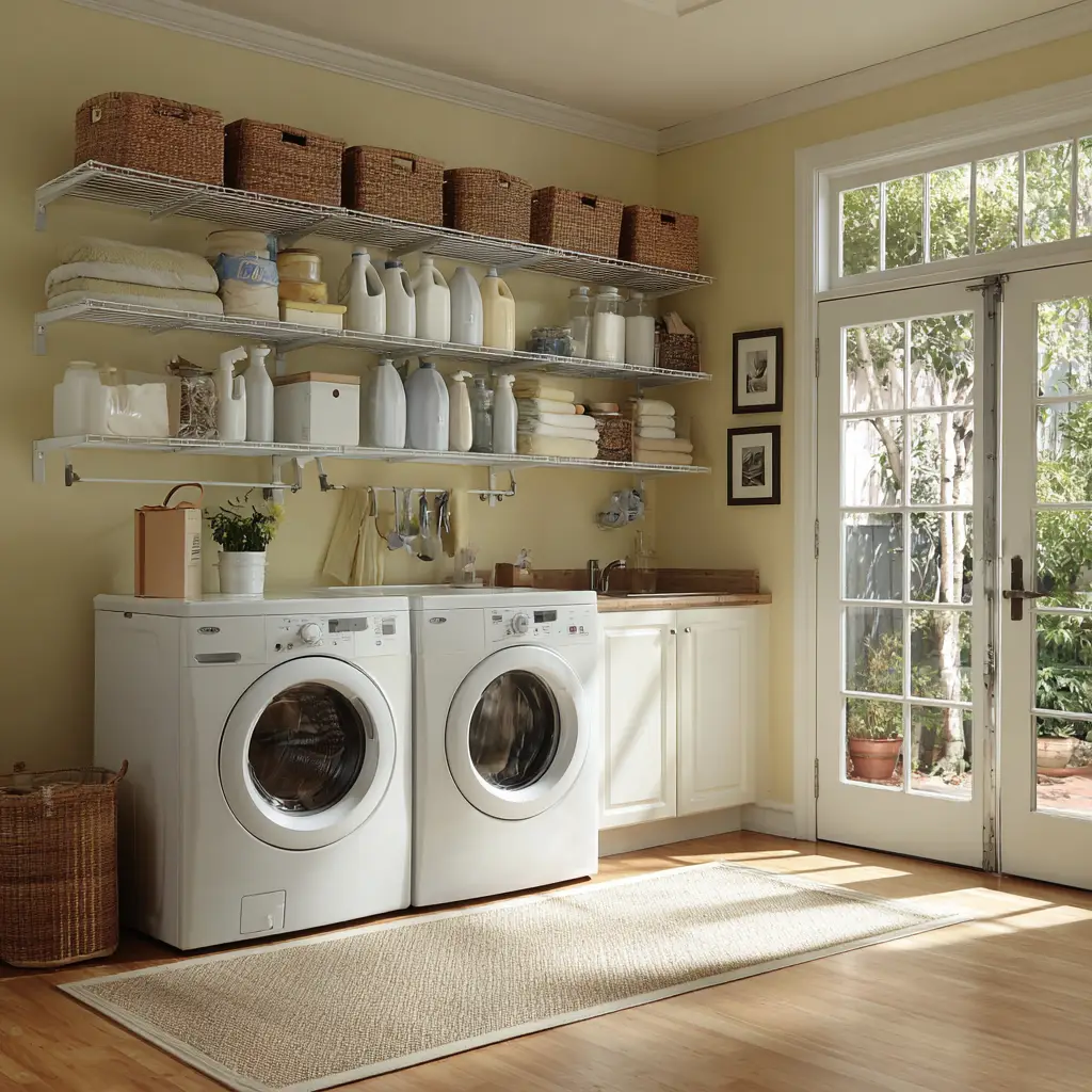 Utilize Above-the-Door Shelving