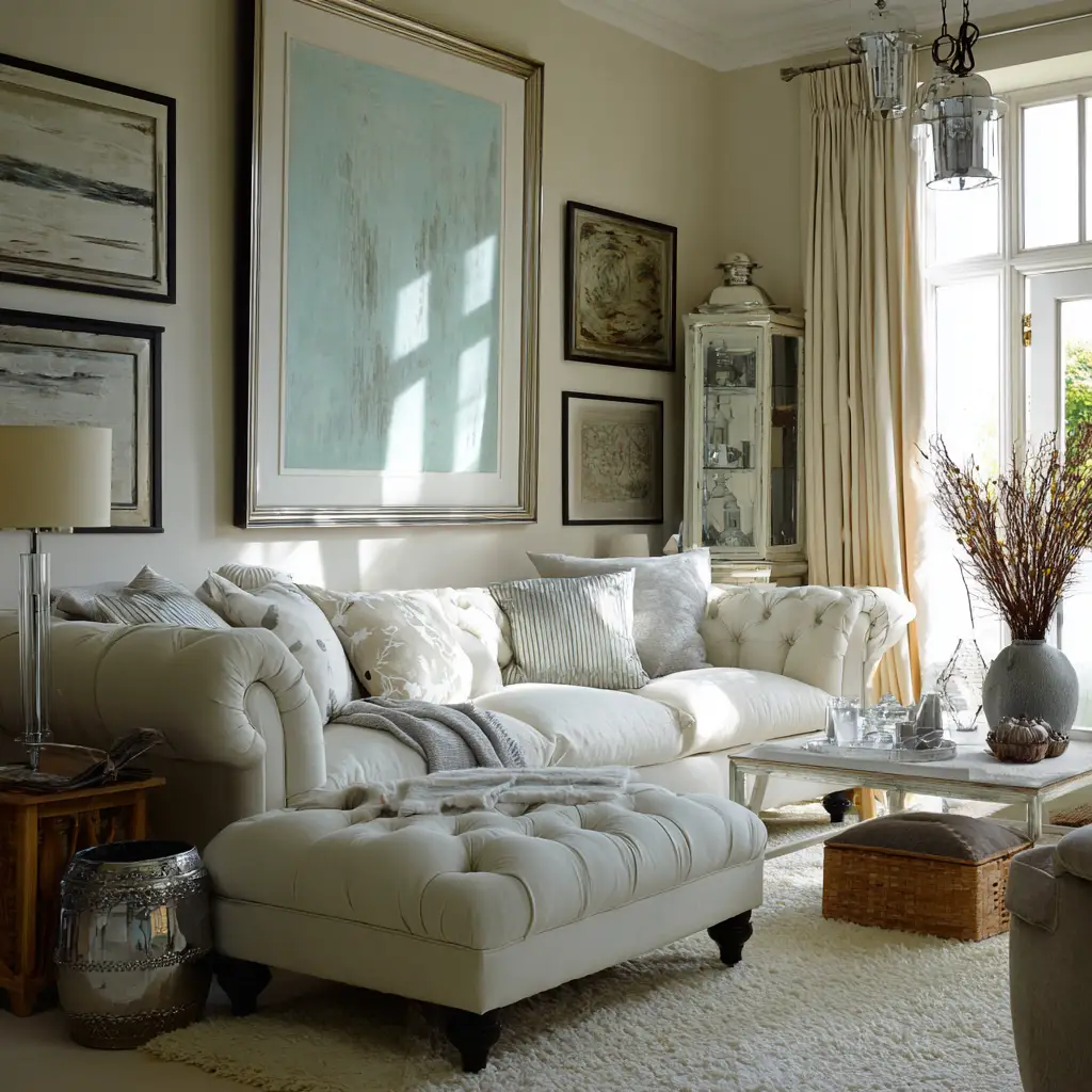 White or Cream Sofa for a Light Look