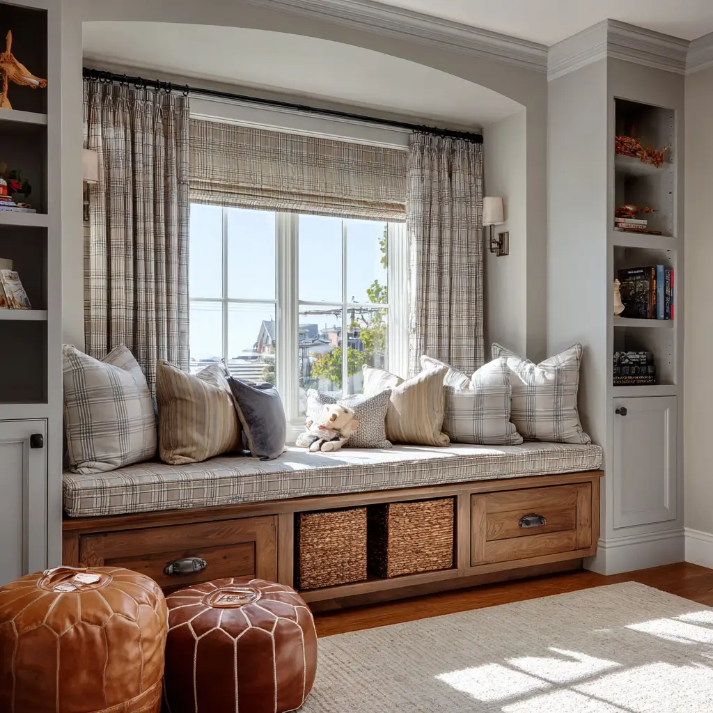 Window Bench with Hidden Storage