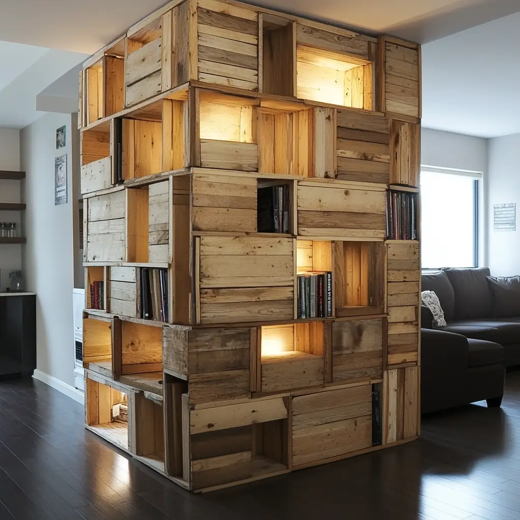 Wooden Crate Wall
