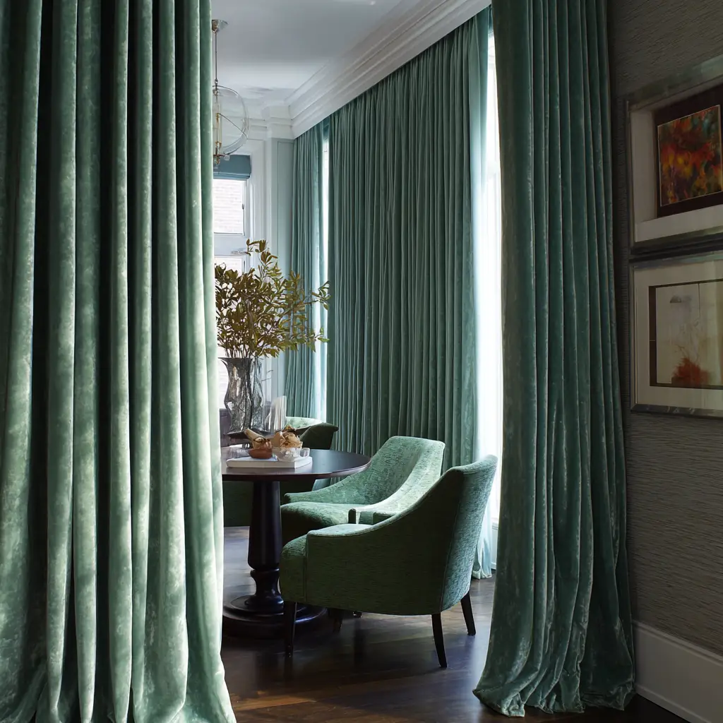 Add Drama with Velvet Curtains
