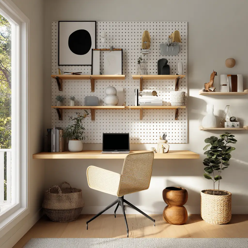 Add Pegboards or Wall Grids for Organization