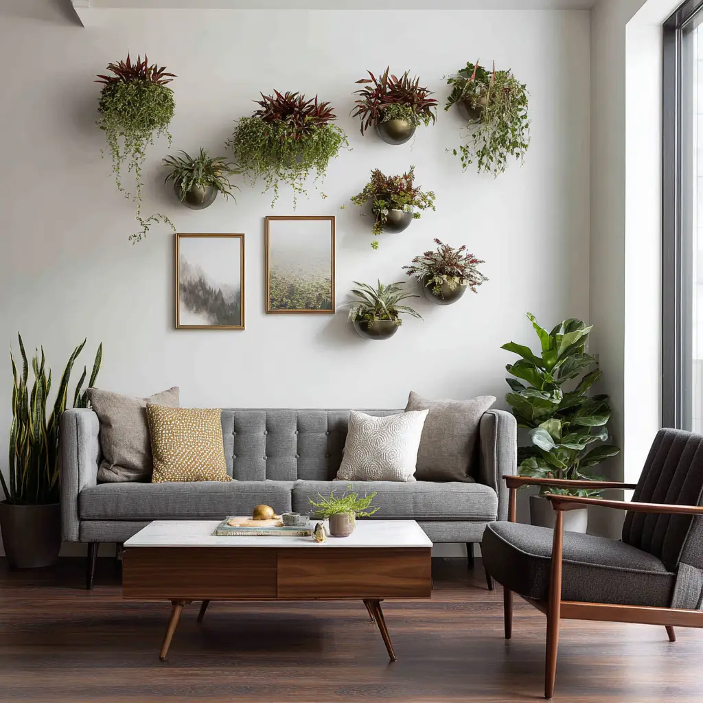 Add Plant Hangers or Wall-Mounted Greenery