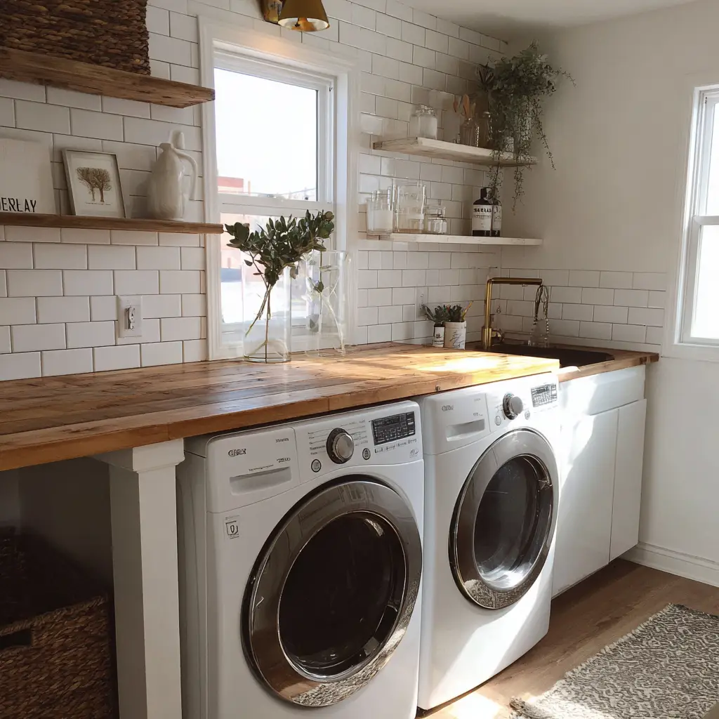 Add a Countertop Over the Washer and Dryer