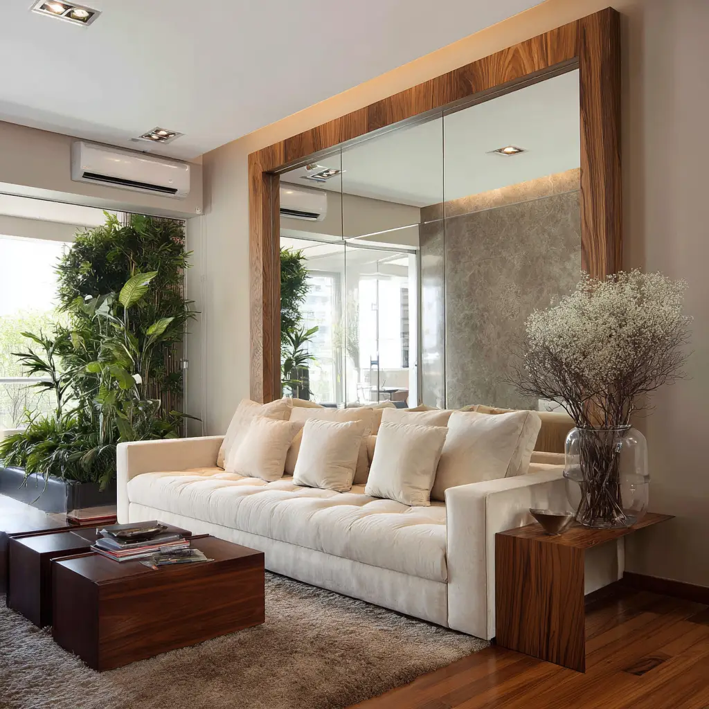 Add a Large Wall Mirror