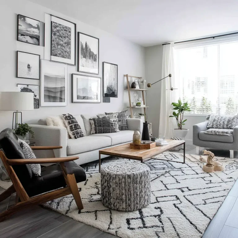22 Grey Black and White Living Room Ideas