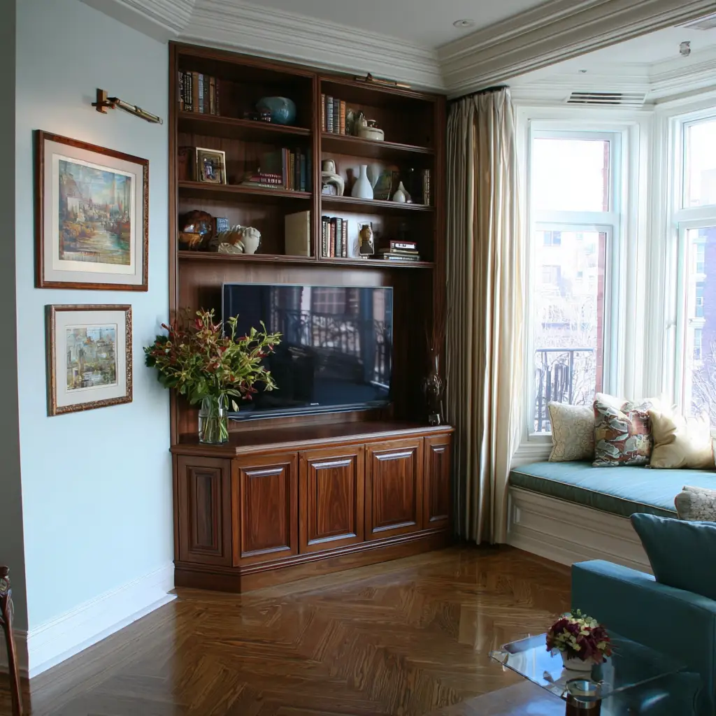 Angle the TV in a Corner for Small Rooms
