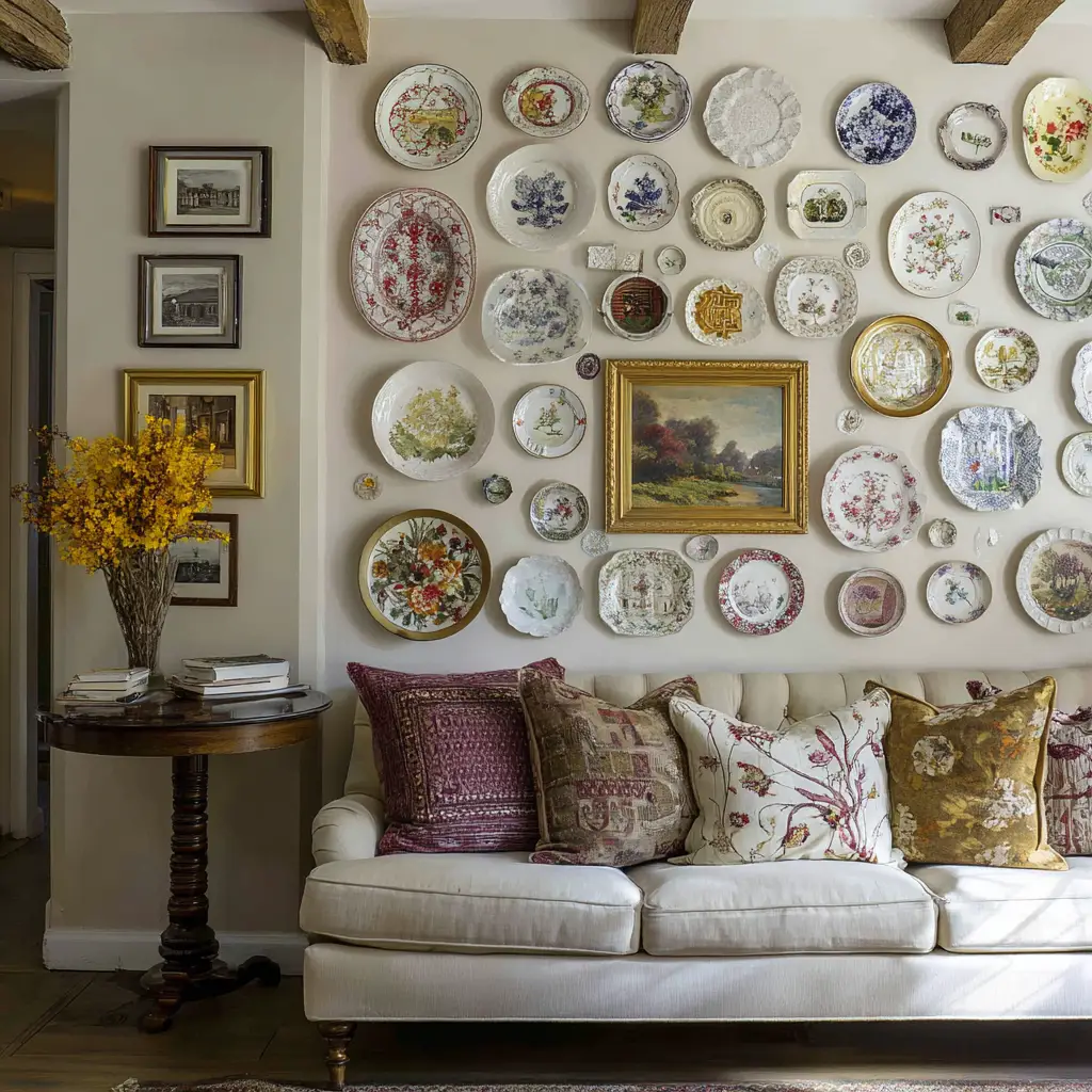 Arrange Vintage Plates or Trays