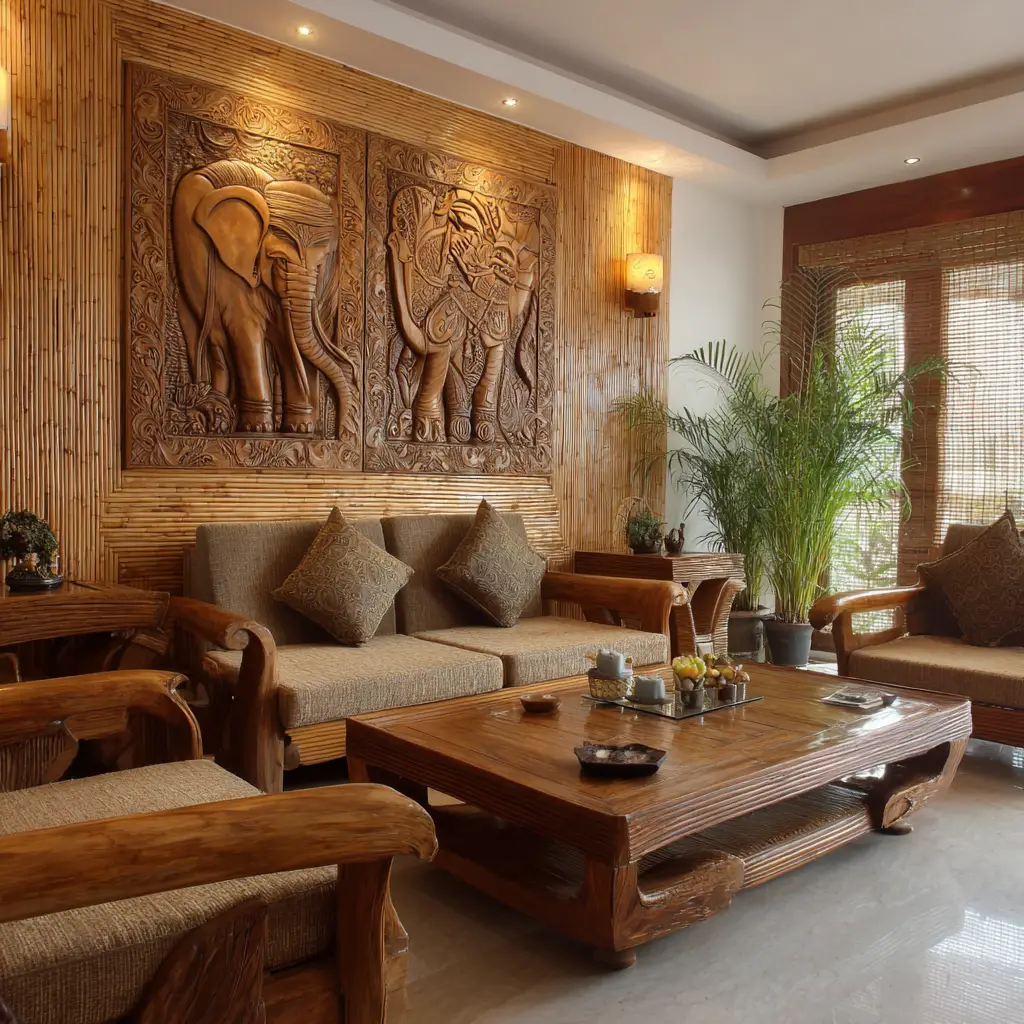 Bamboo or Cane Wall Decor