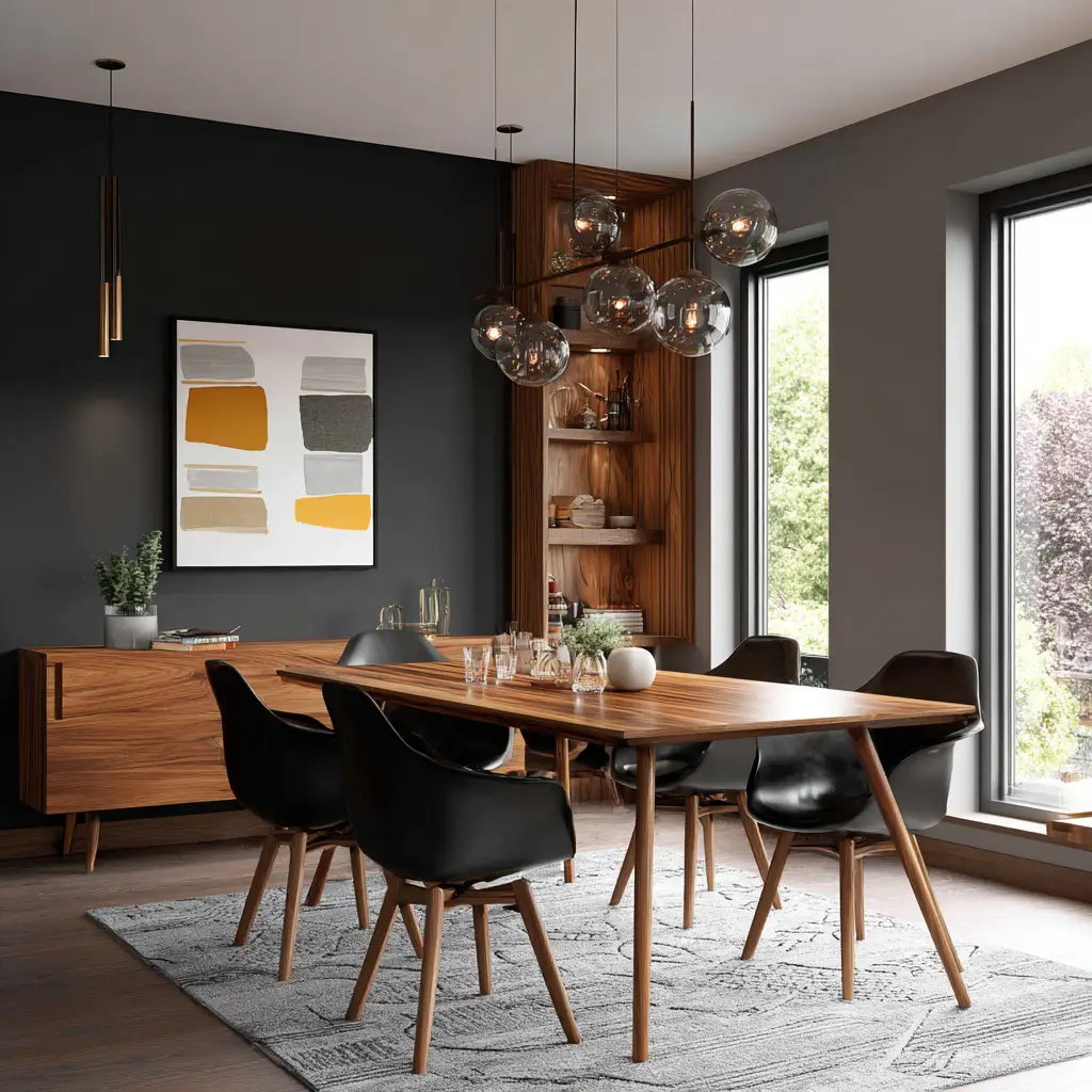 Black and Wood Tones