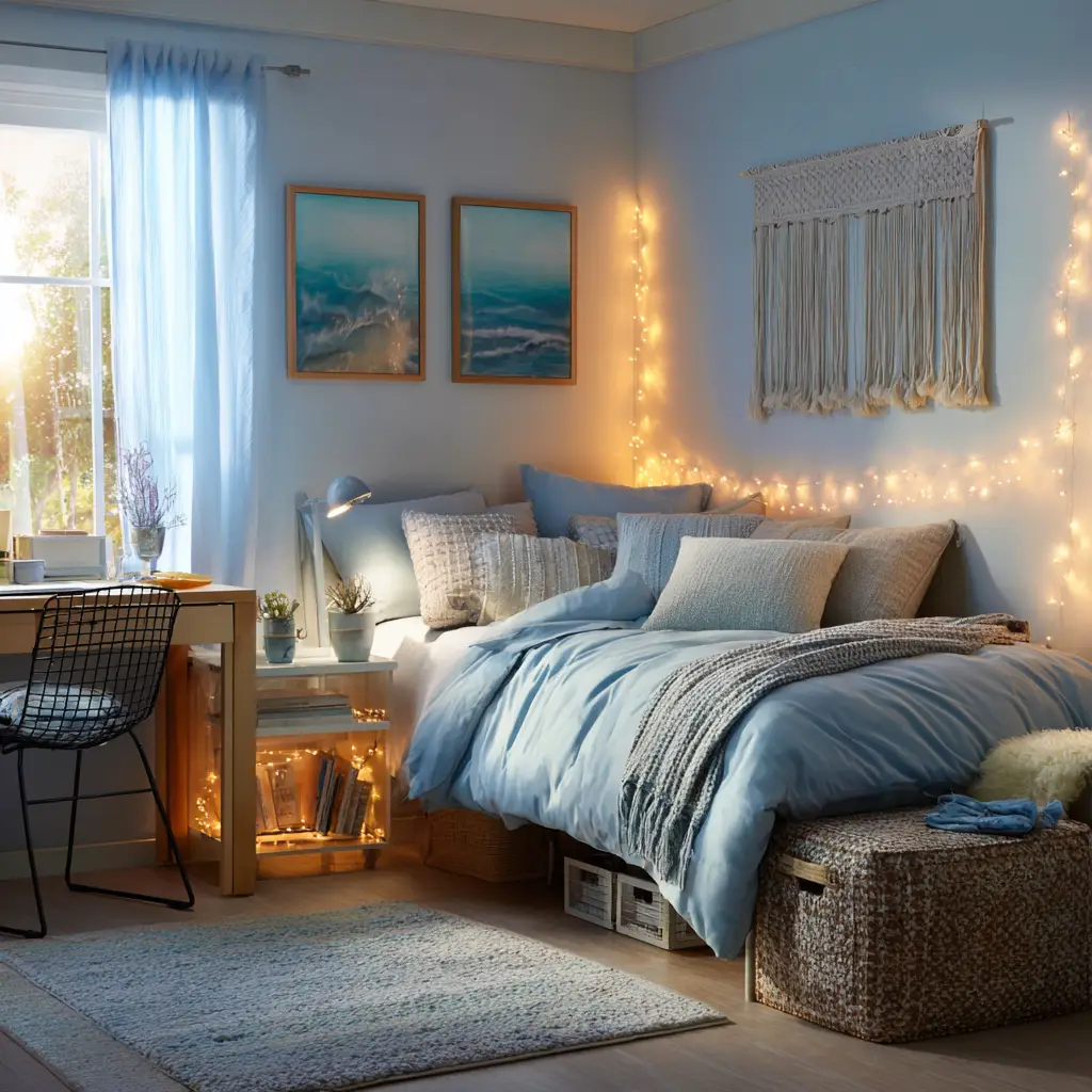 Blue and Beige Boho Theme