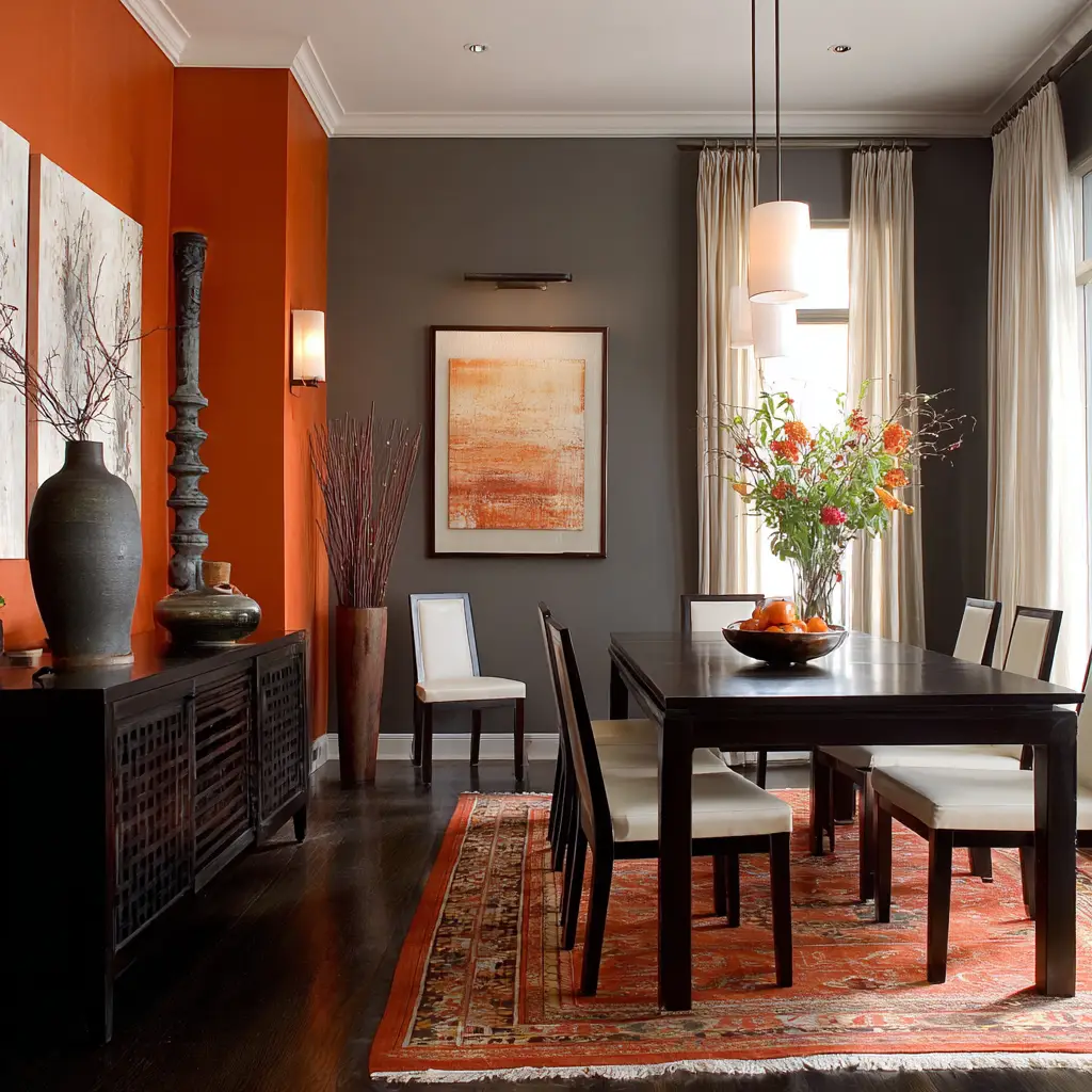 Burnt Orange and Grey