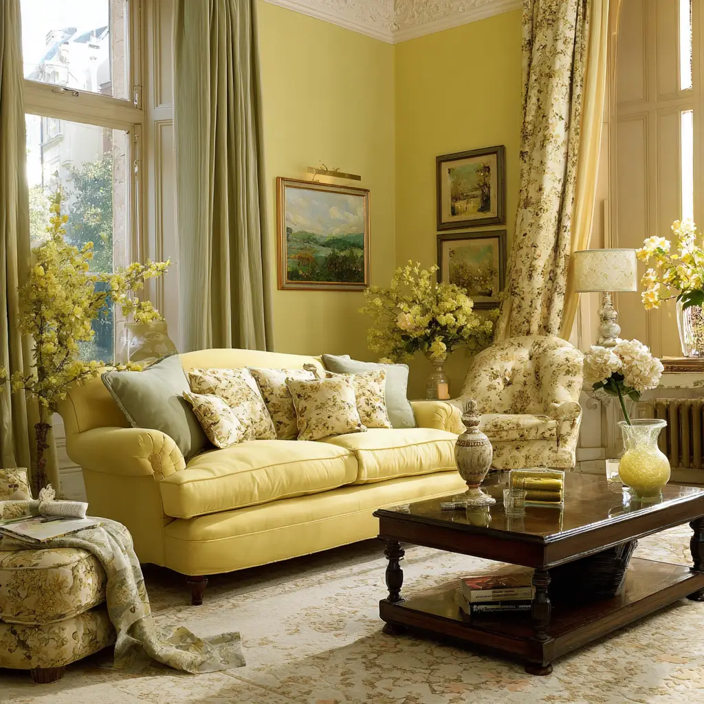 Butter Yellow and Sage