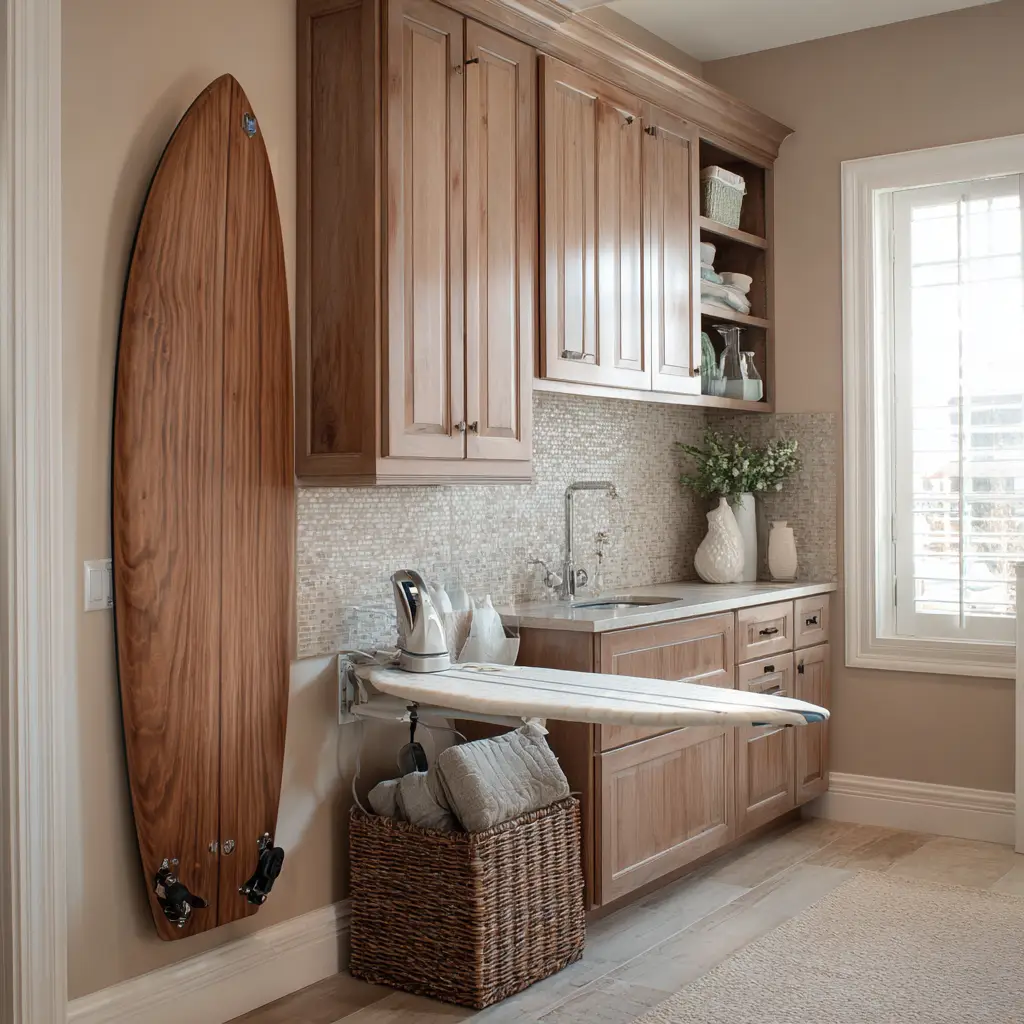 Cabinets with Built-In Ironing Board