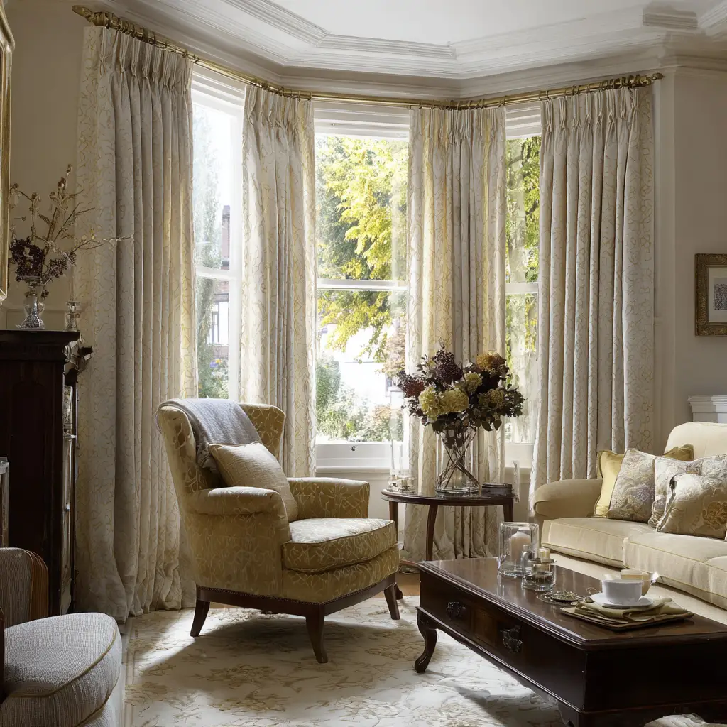 Cafe Curtains for Bay Windows