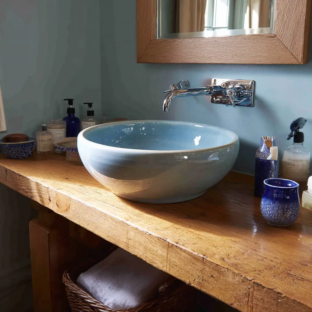 Ceramic Bowl on Wooden Counter