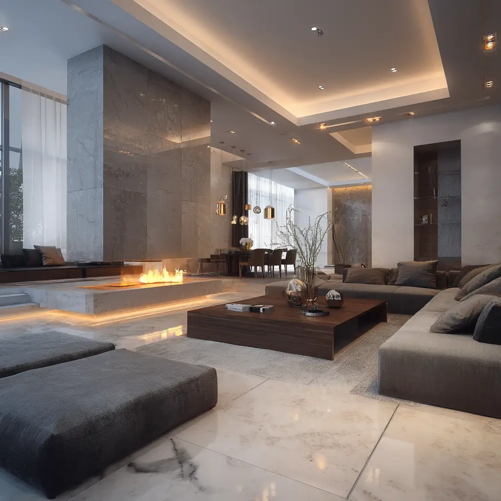Clean Lines with Luxurious Materials