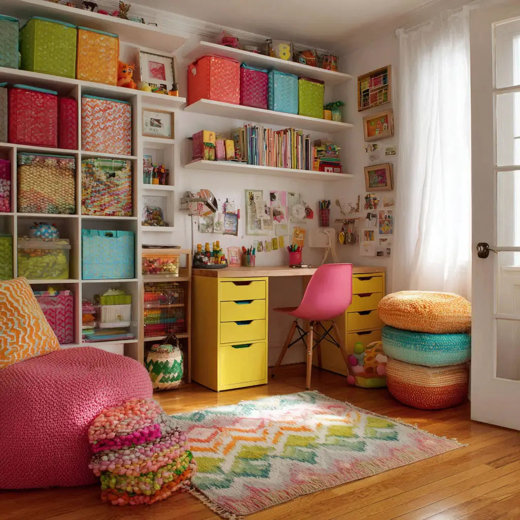 Colorful Storage Bins