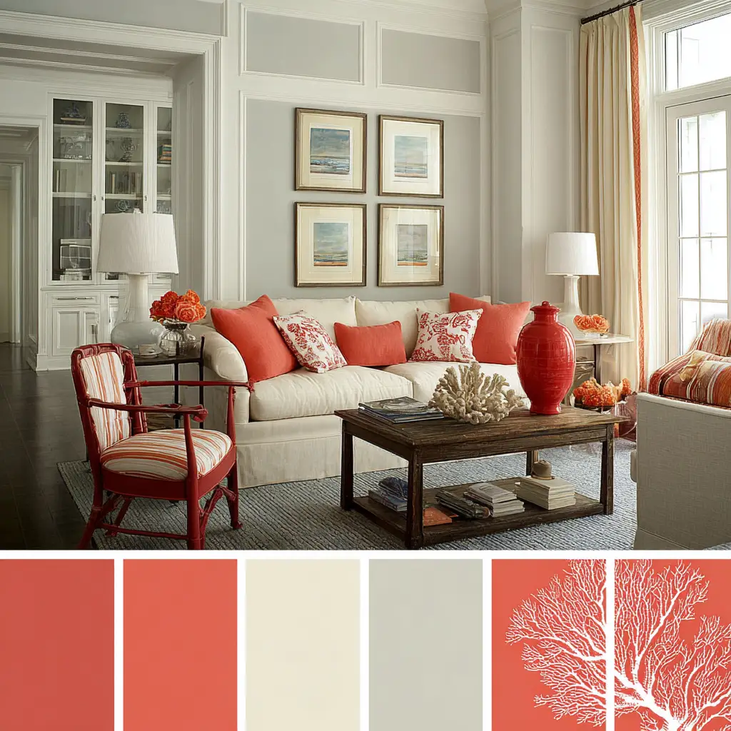 Coral and Cream