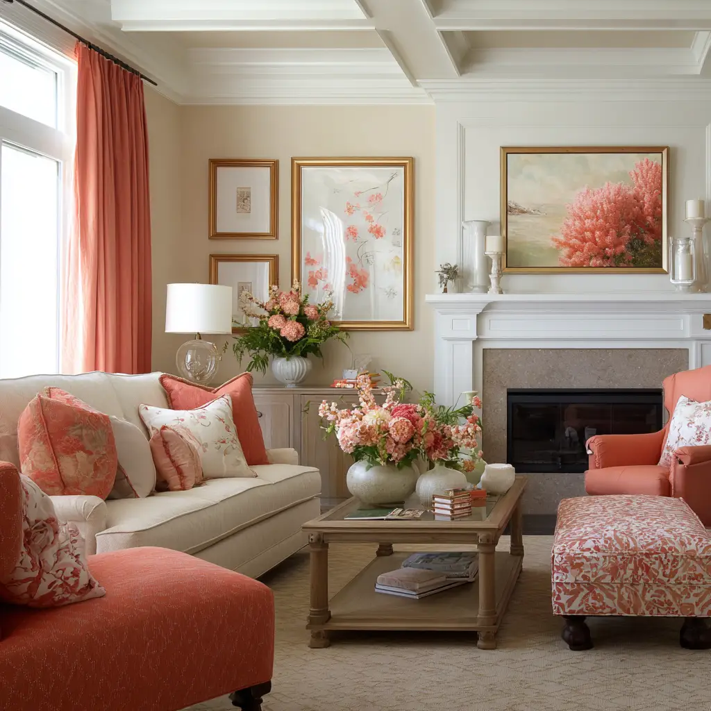 Coral and Cream