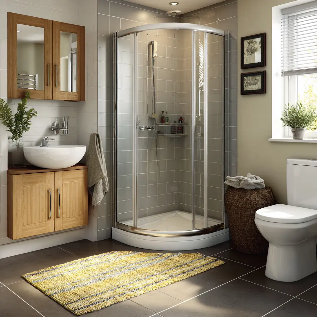 Corner Showers for Space Efficiency