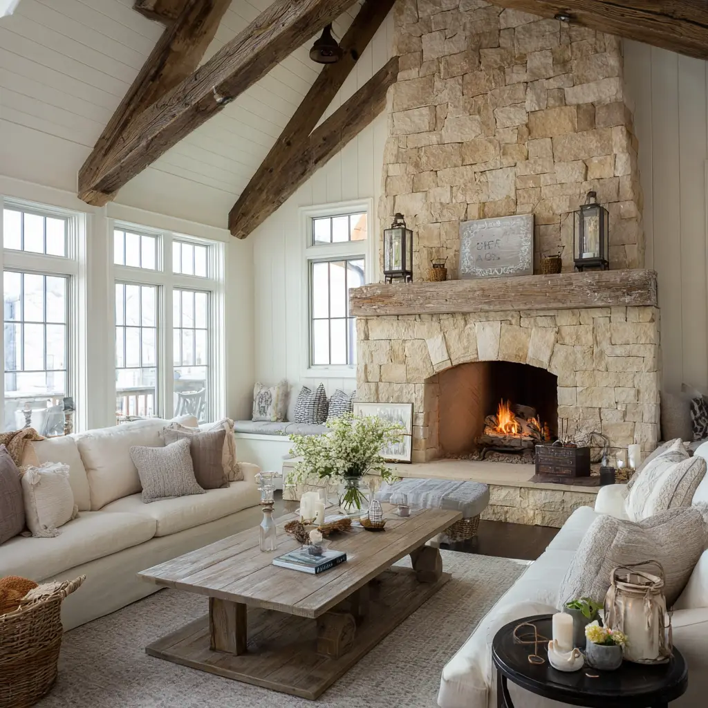 Cozy Fireplace Centerpiece