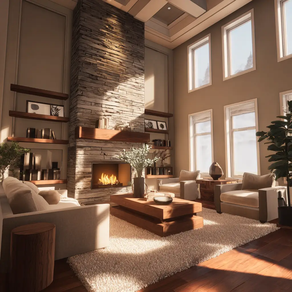 Cozy Fireplace Living Room