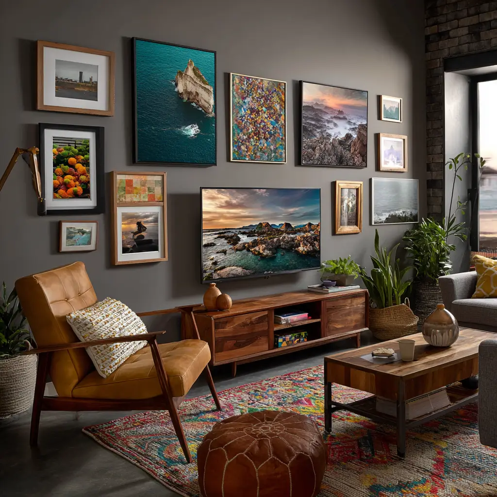 Create a Gallery Wall Around the TV