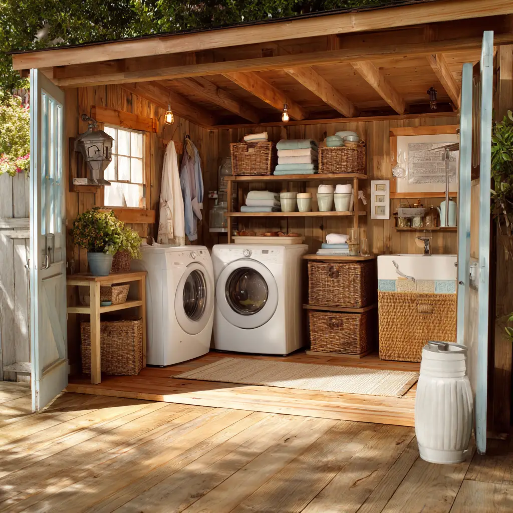 Create a Shed-Style Laundry Room