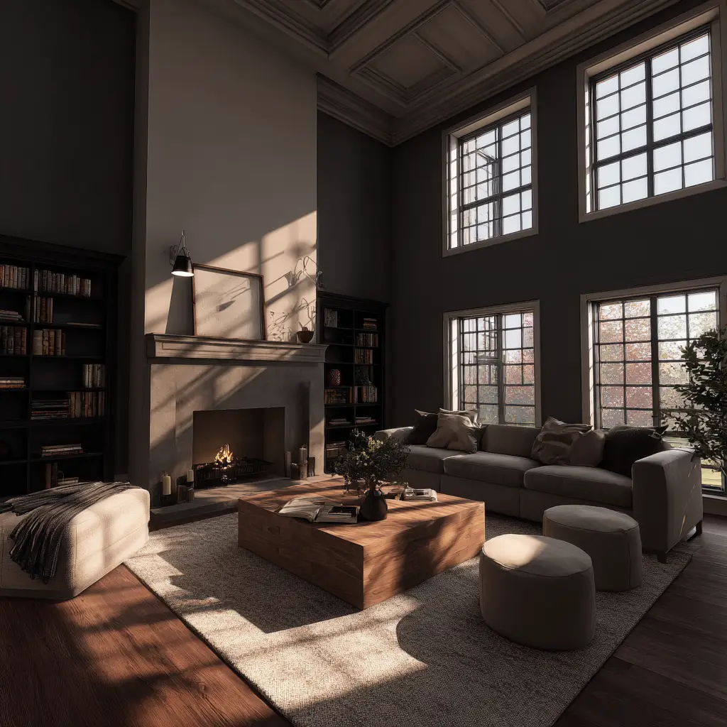 Dark Academia Living Room