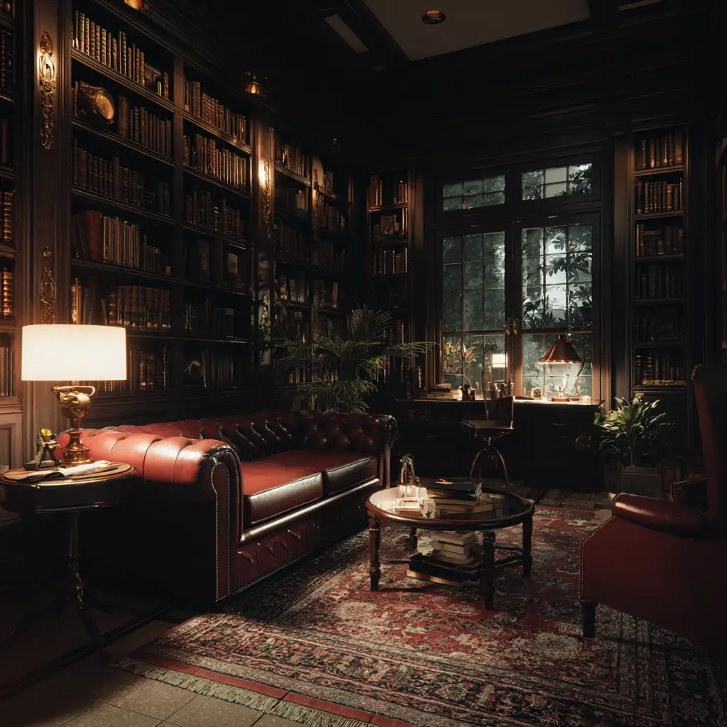 Dark Academia Study Room