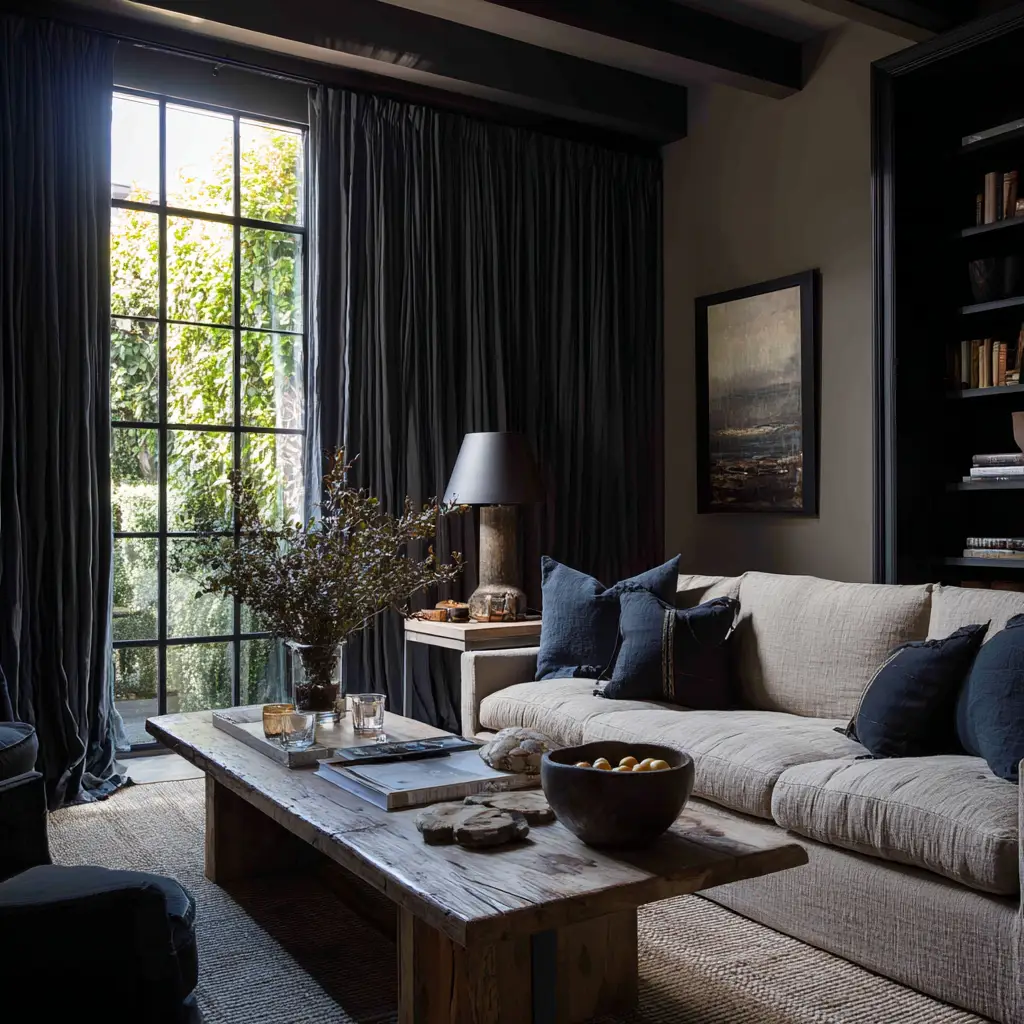 Dark Linen Curtains
