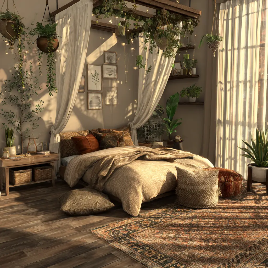 Earthy Boho Bedroom