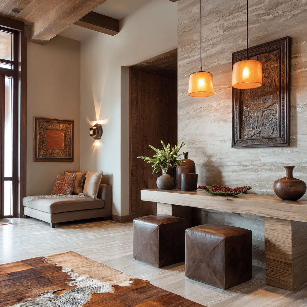 Earthy Textures and Warm Woods