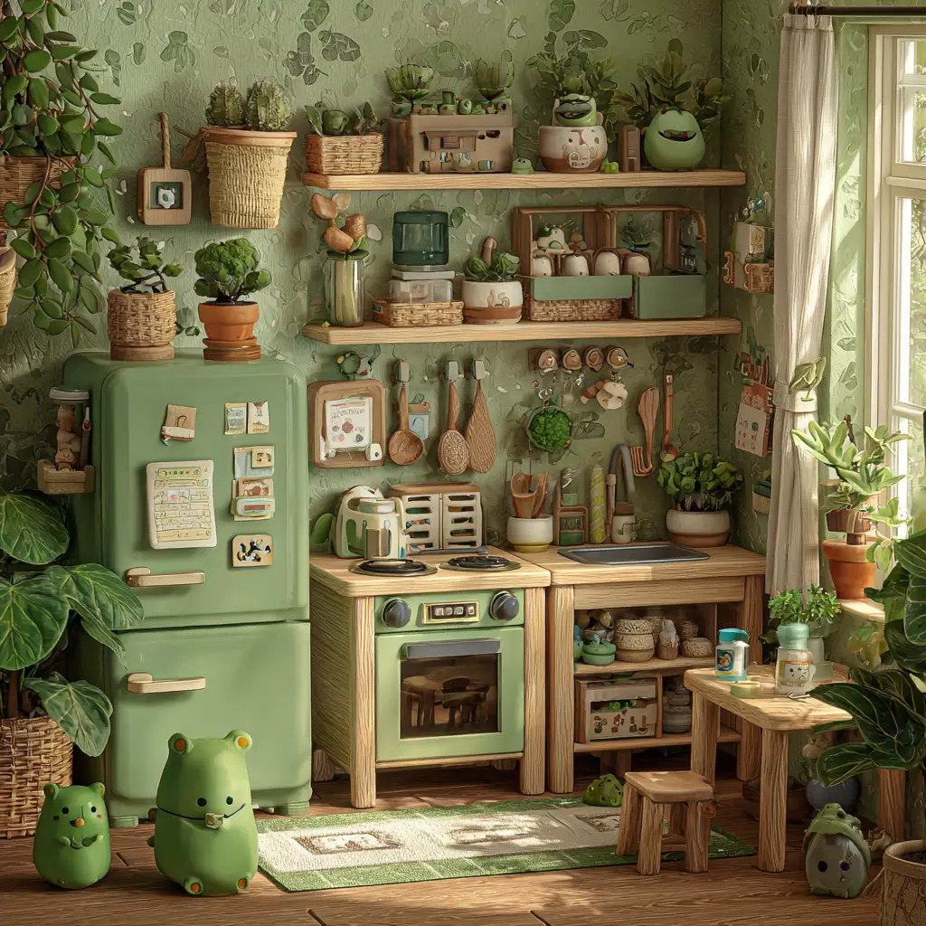 Eco-Friendly Green Kitchen