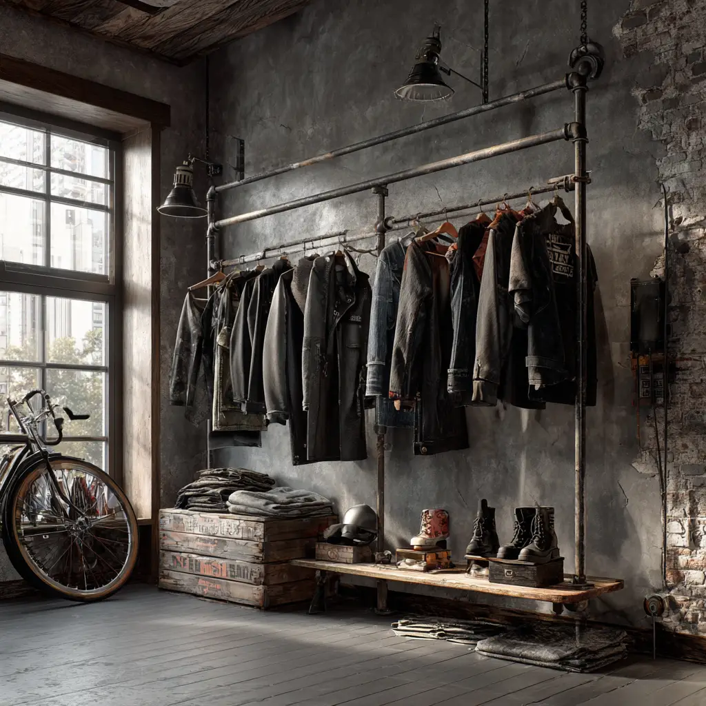 Exposed Clothing Racks