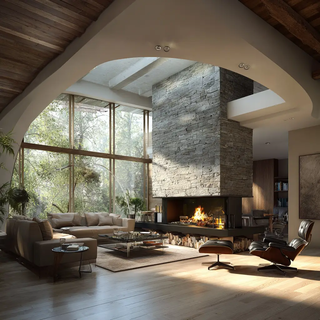 Farmhouse Charm with Brick Surround