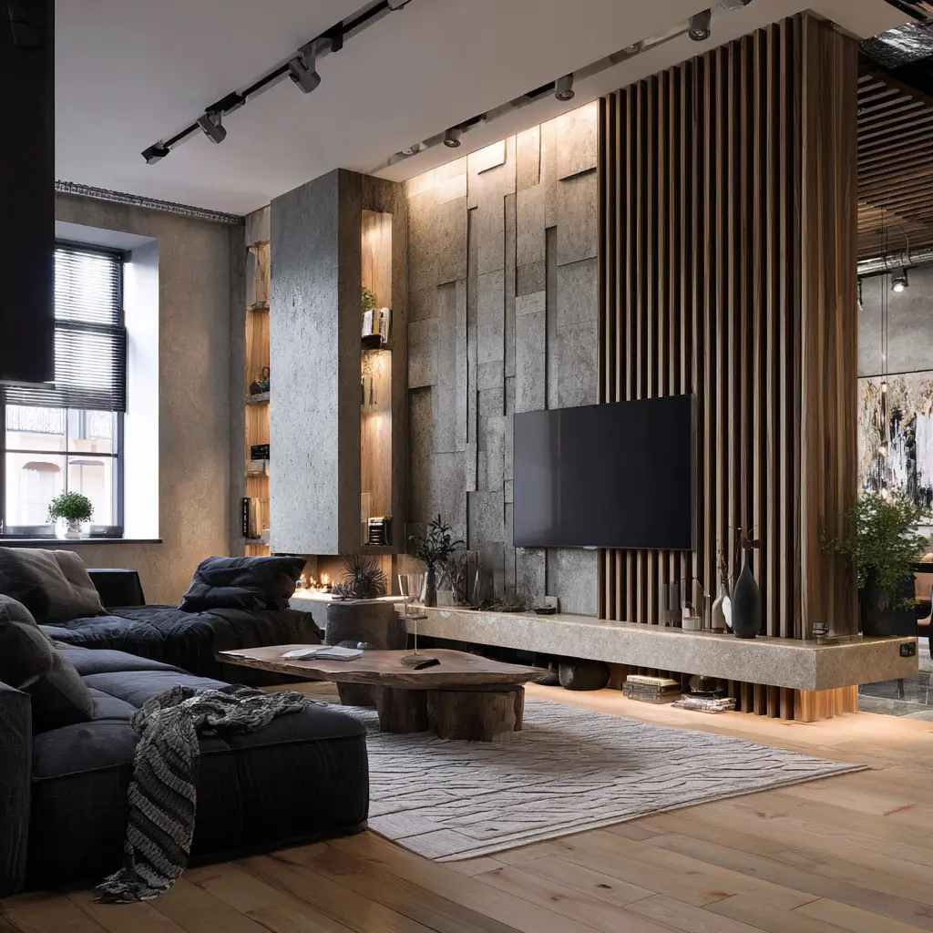 Feature a Wood Slat Accent Wall