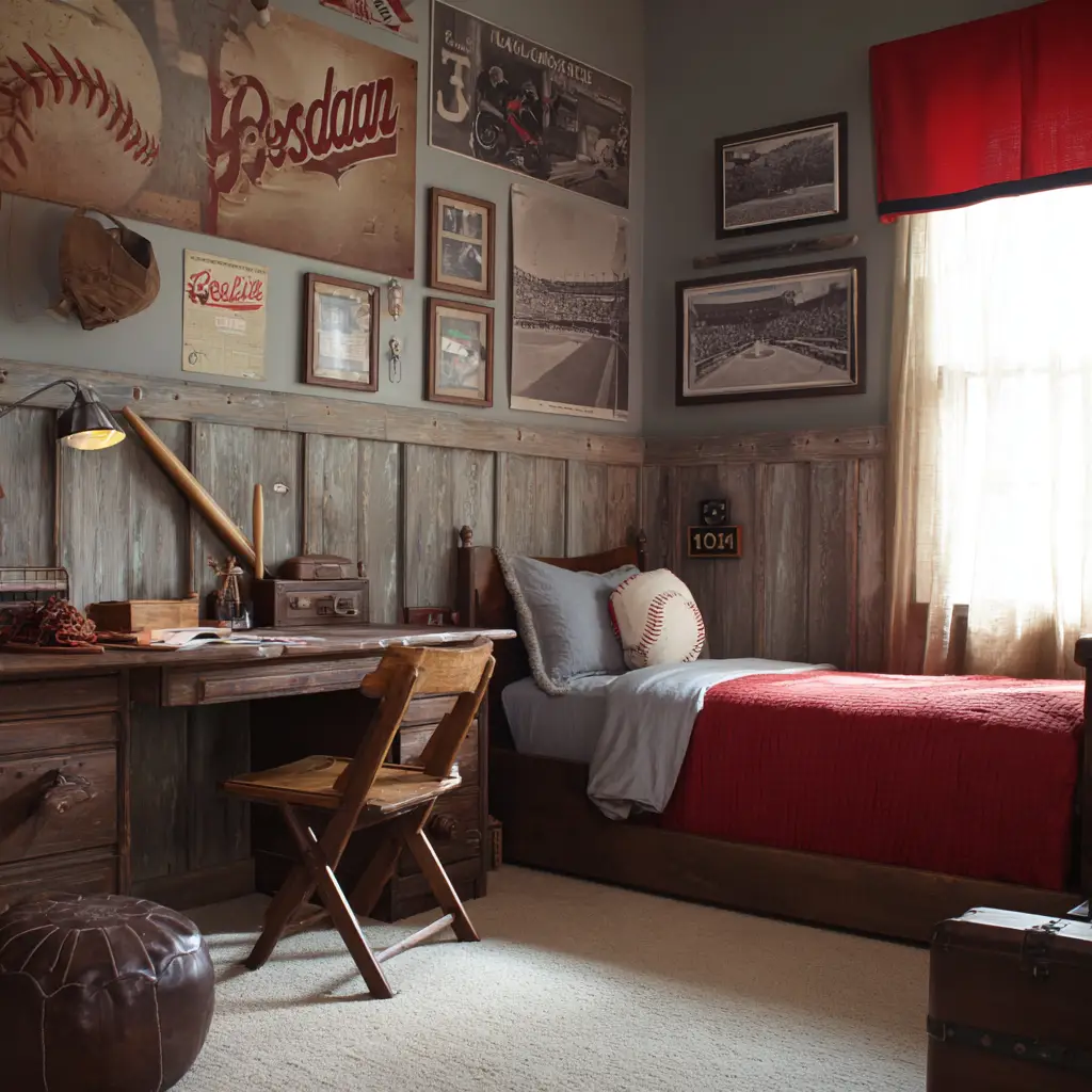Fence-Inspired Wall Treatment