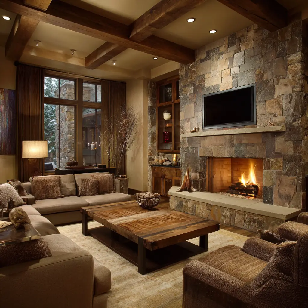 Fireplace with TV Above