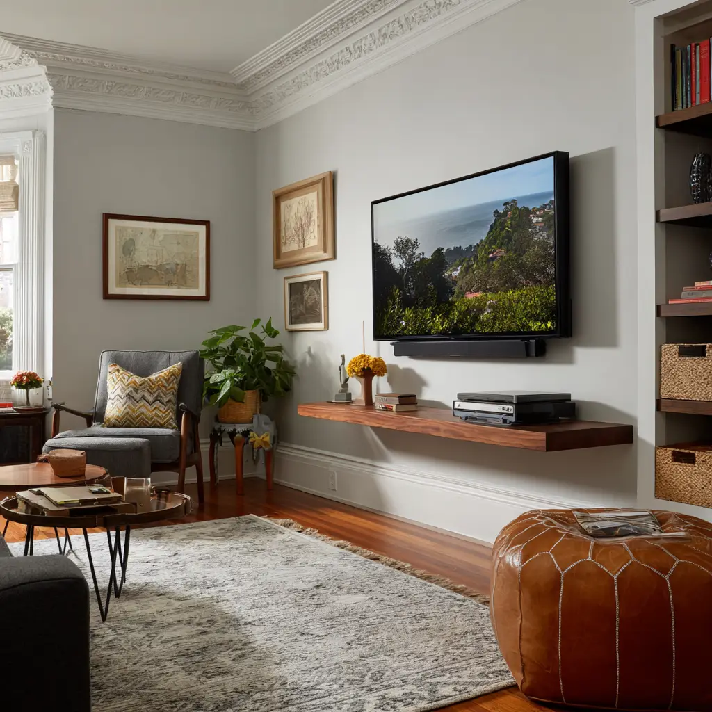 Float the TV on a Wall with No Furniture Below