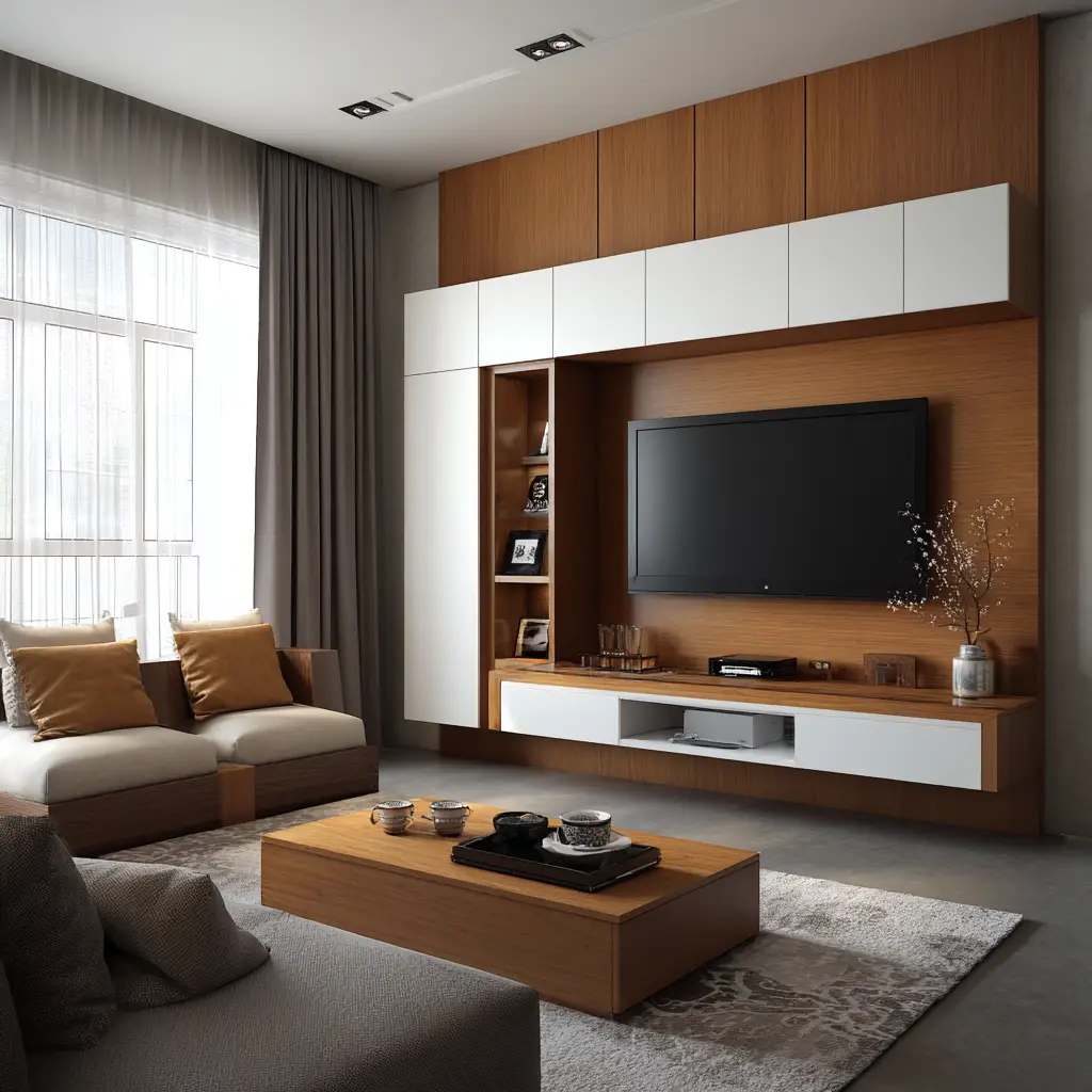 Floating Panel with Hidden Storage