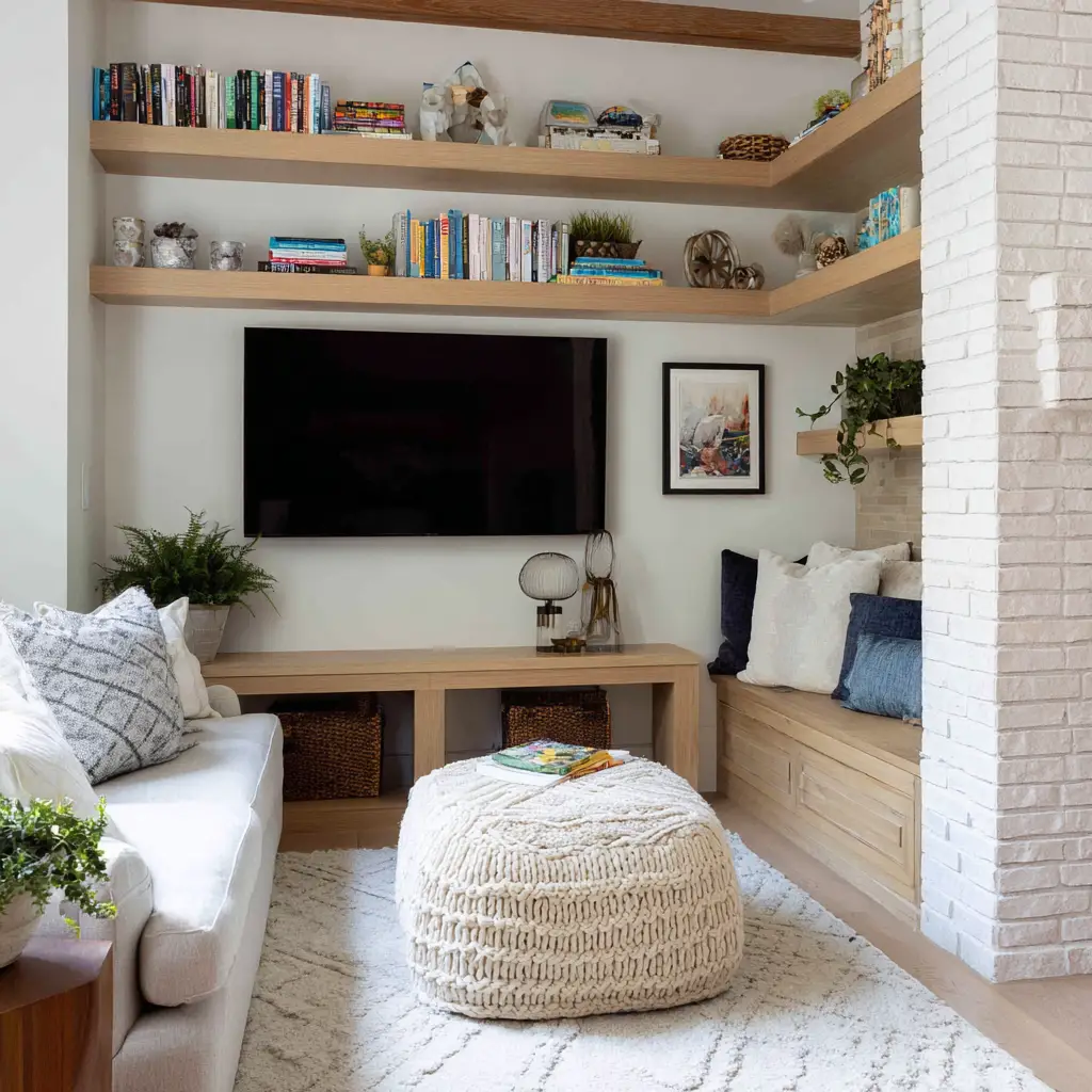 Floating Shelves and Built-In Nooks